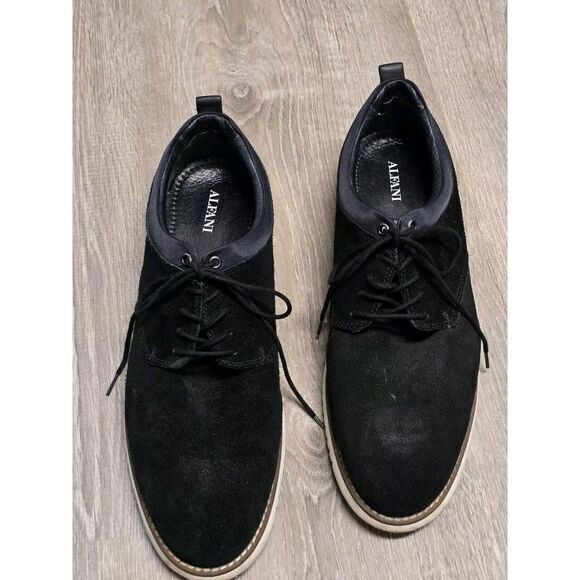 ALFANI Gregor Black Suede Casual Dress Shoes Mens Size 10 M ALFANI Gregor Black Suede Casual Dress Shoes Mens Size 10.5M  main image 3